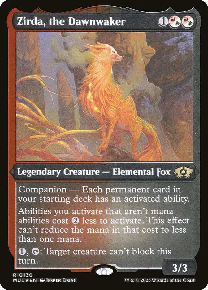 2023 Multiverse Legends Zirda, the Dawnwaker #130 rare card image