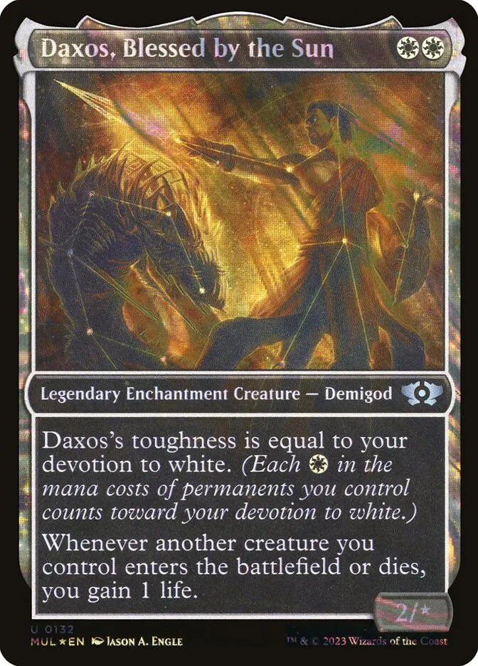 2023 Multiverse Legends Daxos, Blessed by the Sun [Serialized] uncommon #132 uncommon card image