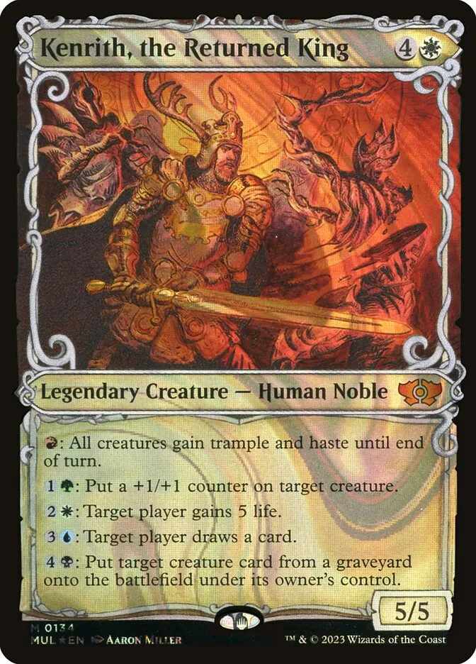 2023 Multiverse Legends Kenrith, the Returned King [Serialized] mythic #134 mythic card image