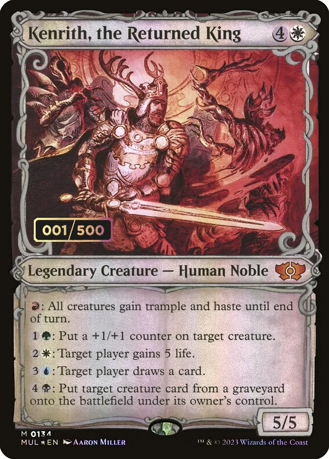 2023 Multiverse Legends Kenrith, the Returned King #134z mythic card image