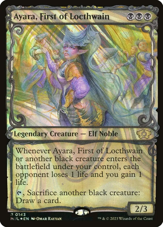 2023 Multiverse Legends Ayara, First of Locthwain [Serialized] rare #143 rare card image