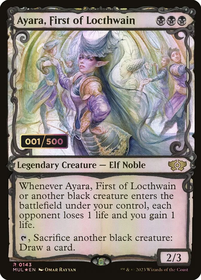 2023 Multiverse Legends Ayara, First of Locthwain #143z rare card image