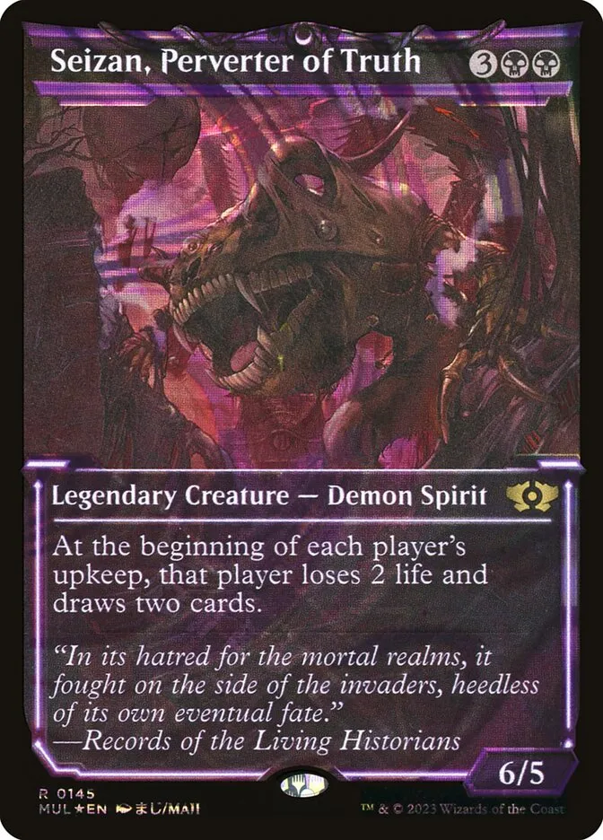 2023 Multiverse Legends Seizan, Perverter of Truth [Serialized] rare #145 rare card image