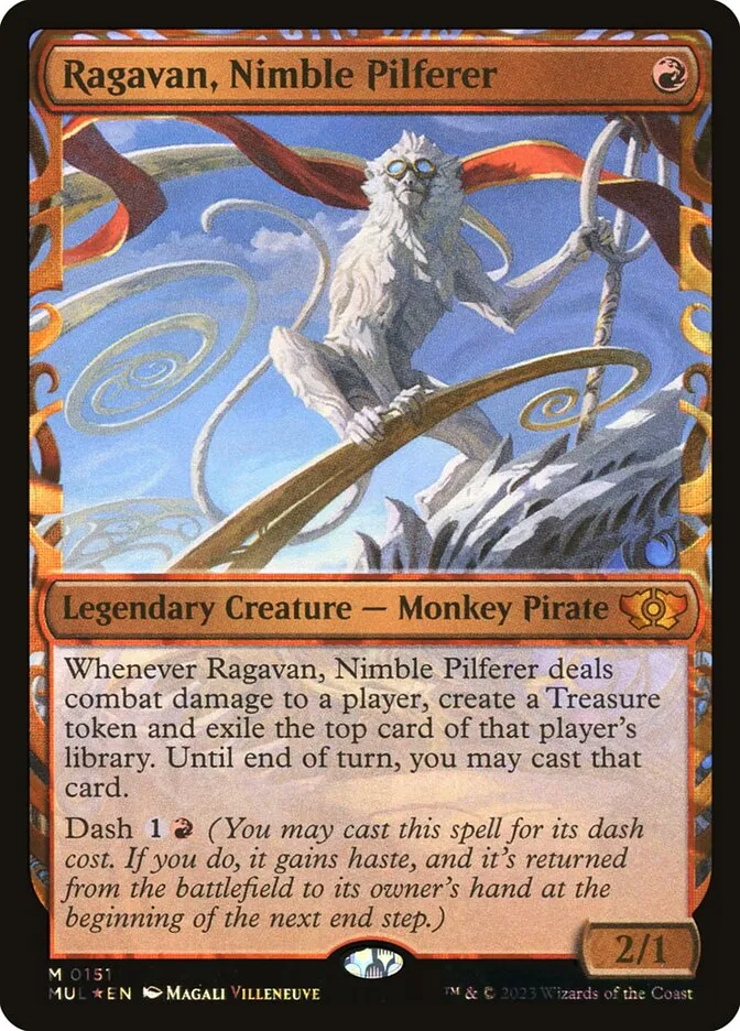 2023 Multiverse Legends Ragavan, Nimble Pilferer [Serialized] mythic #151 mythic card image