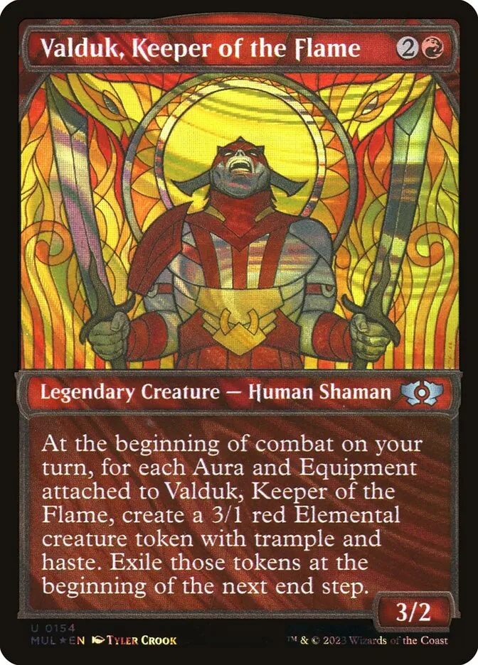 2023 Multiverse Legends Valduk, Keeper of the Flame [Serialized] uncommon #154 uncommon card image