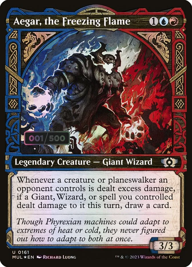 2023 Multiverse Legends Aegar, the Freezing Flame #161z uncommon card image