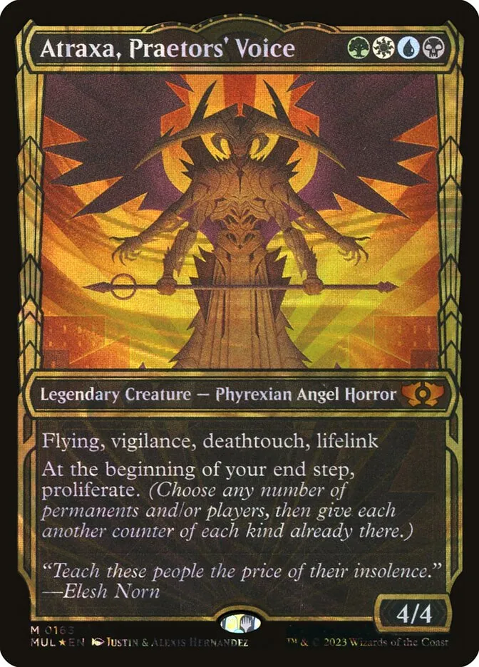 2023 Multiverse Legends Atraxa, Praetors' Voice [Serialized] mythic #163 mythic card image