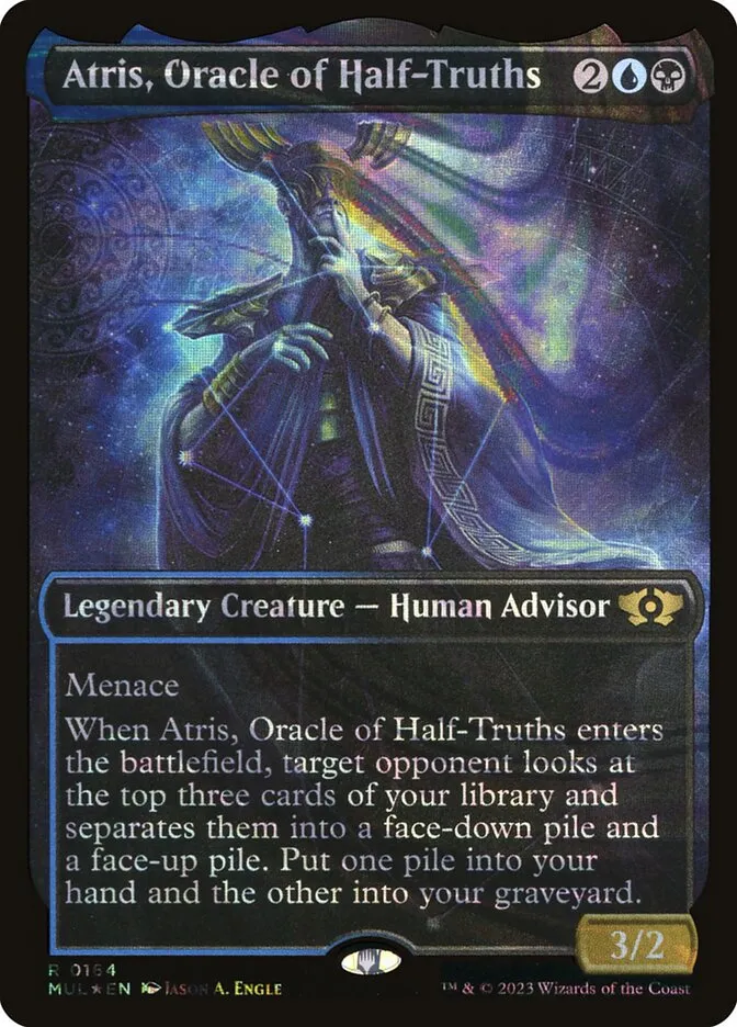 2023 Multiverse Legends Atris, Oracle of Half-Truths [Serialized] rare #164 rare card image