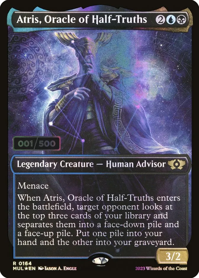 2023 Multiverse Legends Atris, Oracle of Half-Truths #164z rare card image