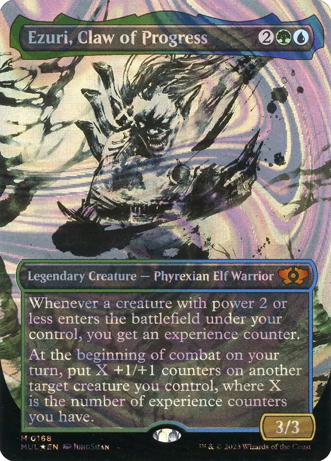 2023 Multiverse Legends Ezuri, Claw of Progress [Serialized] mythic #168 mythic card image