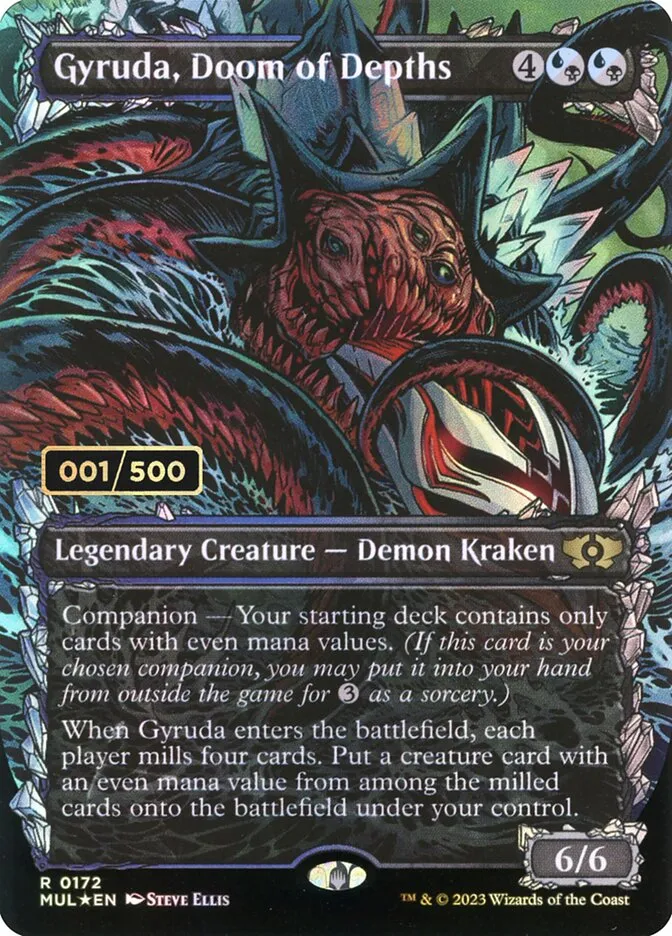 2023 Multiverse Legends Gyruda, Doom of Depths #172z rare card image