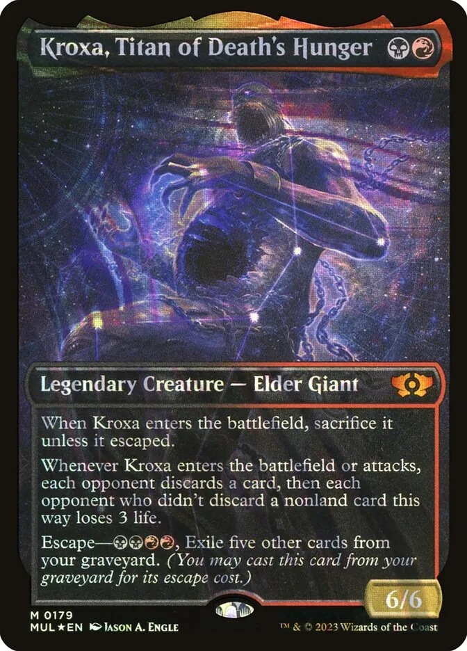 2023 Multiverse Legends Kroxa, Titan of Death's Hunger [Serialized] mythic #179 mythic card image