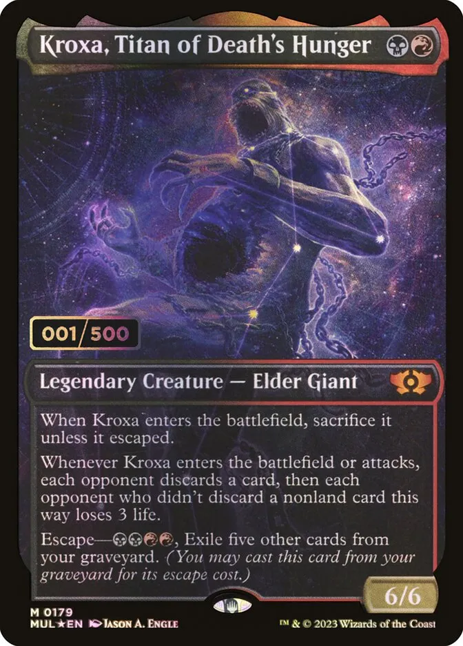 2023 Multiverse Legends Kroxa, Titan of Death's Hunger #179z mythic card image