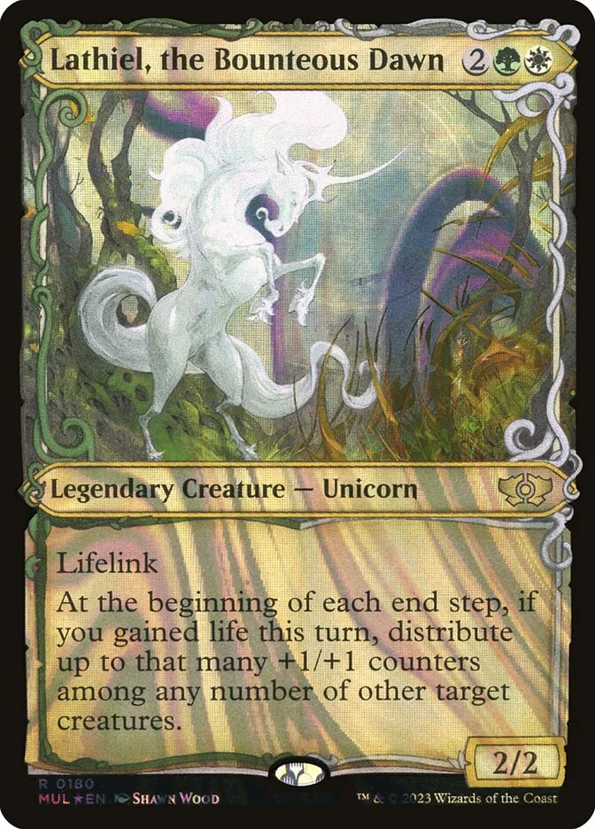 2023 Multiverse Legends Lathiel, the Bounteous Dawn [Serialized] rare #180 rare card image