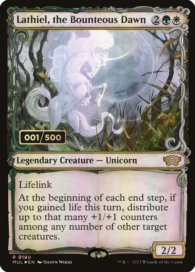 2023 Multiverse Legends Lathiel, the Bounteous Dawn #180z rare card image