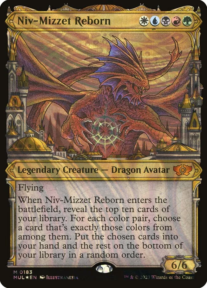 2023 Multiverse Legends Niv-Mizzet Reborn [Serialized] mythic #183 mythic card image