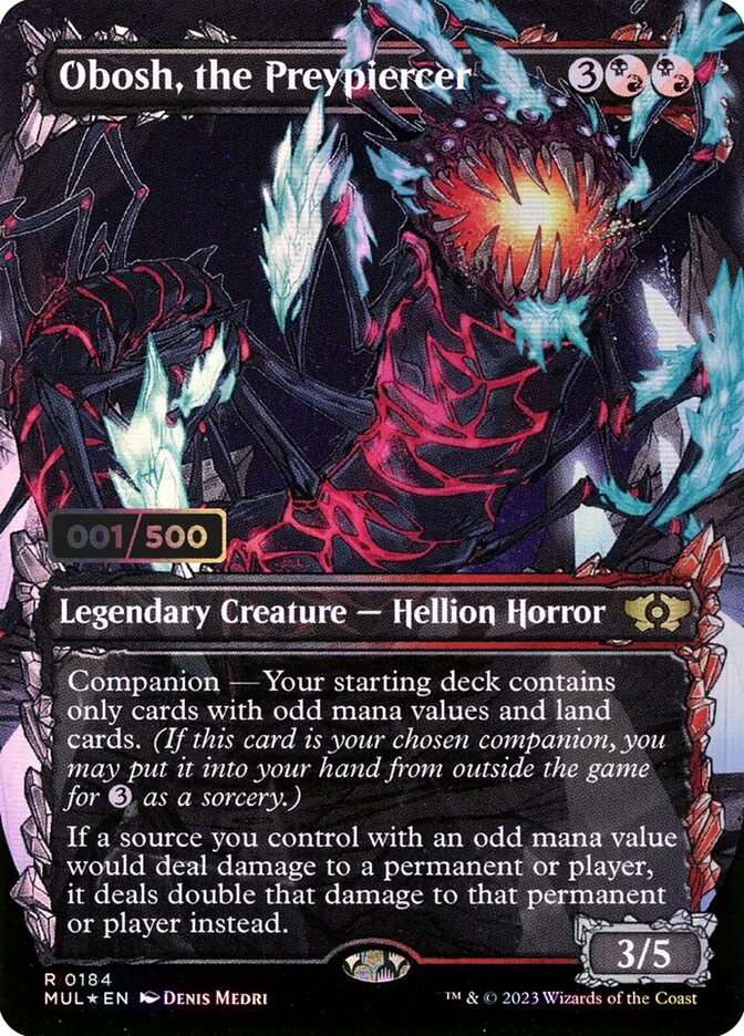 2023 Multiverse Legends Obosh, the Preypiercer #184z rare card image