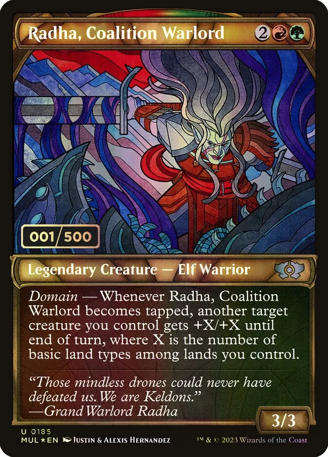 2023 Multiverse Legends Radha, Coalition Warlord #185z uncommon card image