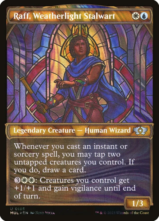 2023 Multiverse Legends Raff, Weatherlight Stalwart [Serialized] uncommon #186 uncommon card image