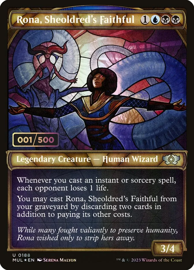 2023 Multiverse Legends Rona, Sheoldred's Faithful #188z uncommon card image