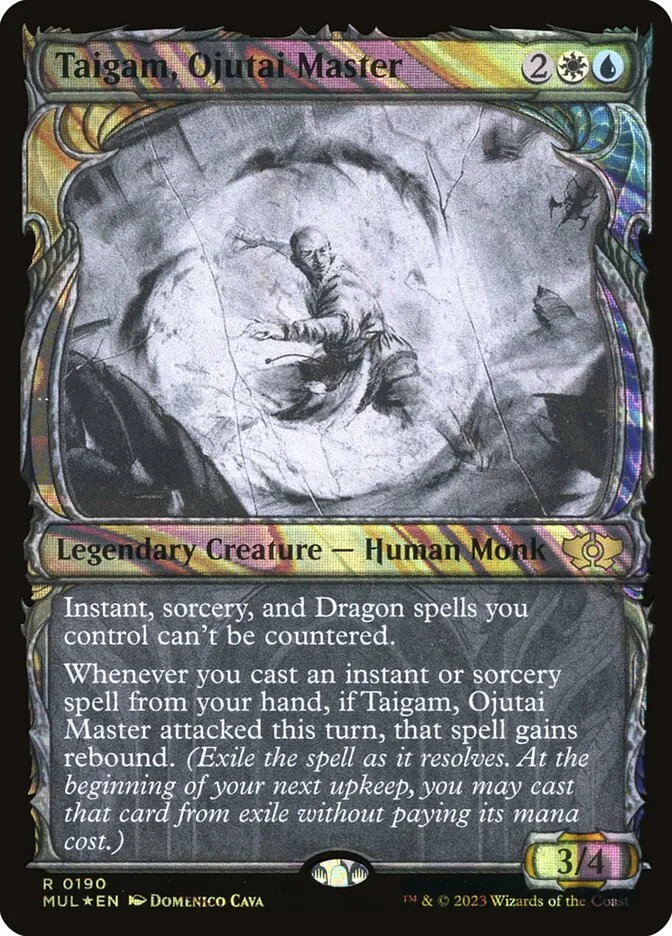 2023 Multiverse Legends Taigam, Ojutai Master [Serialized] rare #190 rare card image