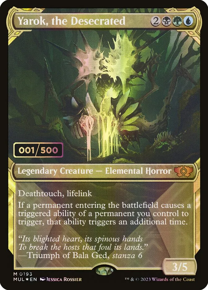 2023 Multiverse Legends Yarok, the Desecrated #193z mythic card image