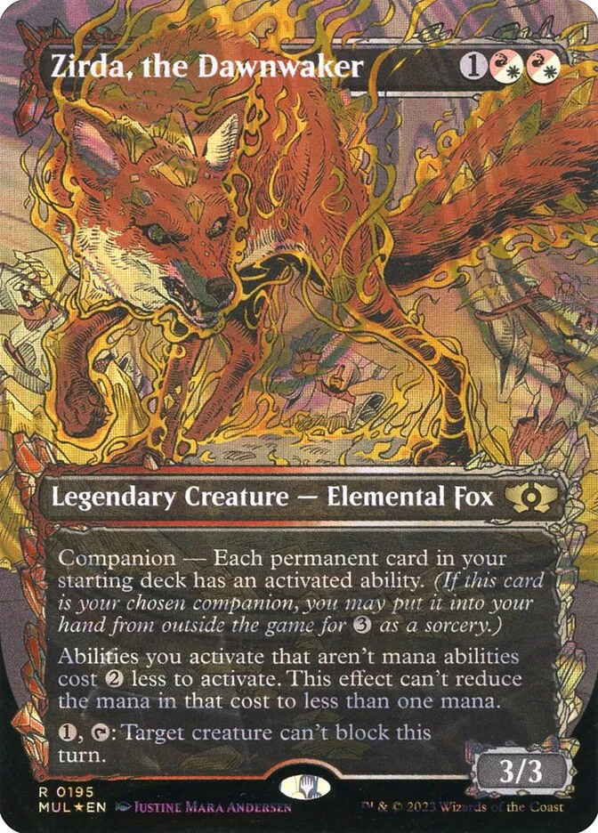 2023 Multiverse Legends Zirda, the Dawnwaker [Serialized] rare #195 rare card image