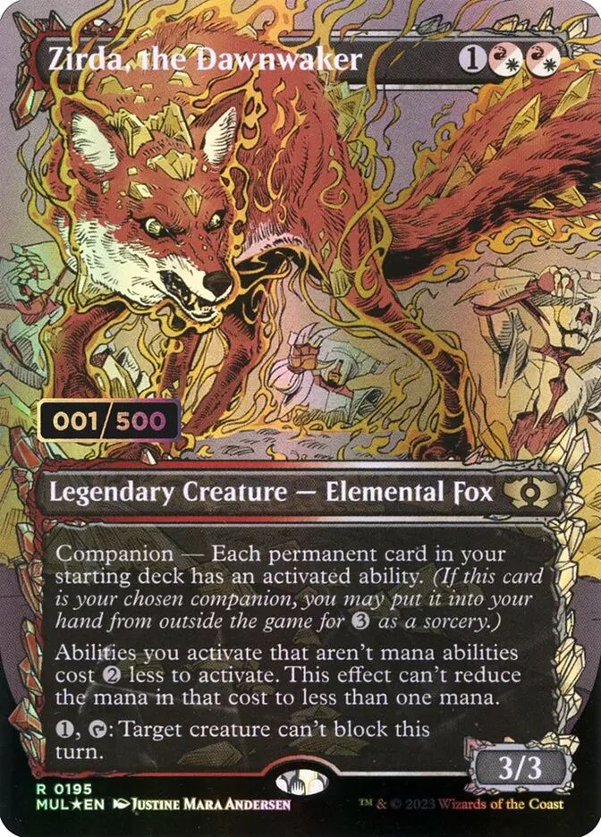 2023 Multiverse Legends Zirda, the Dawnwaker #195z rare card image