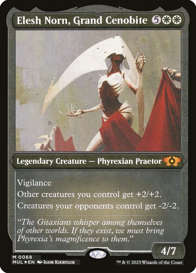 2023 Multiverse Legends Elesh Norn, Grand Cenobite #68 mythic card image
