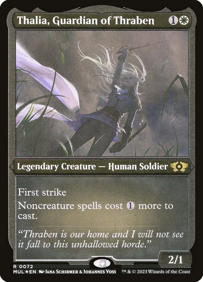 2023 Multiverse Legends Thalia, Guardian of Thraben #72 rare card image