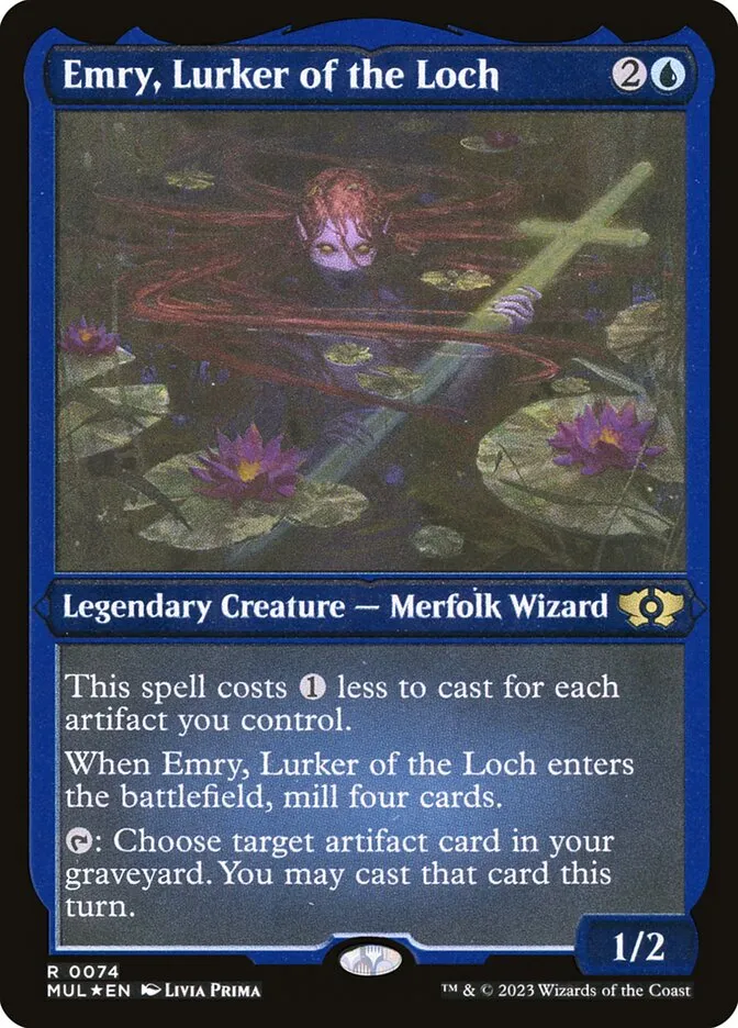 2023 Multiverse Legends Emry, Lurker of the Loch #74 rare card image