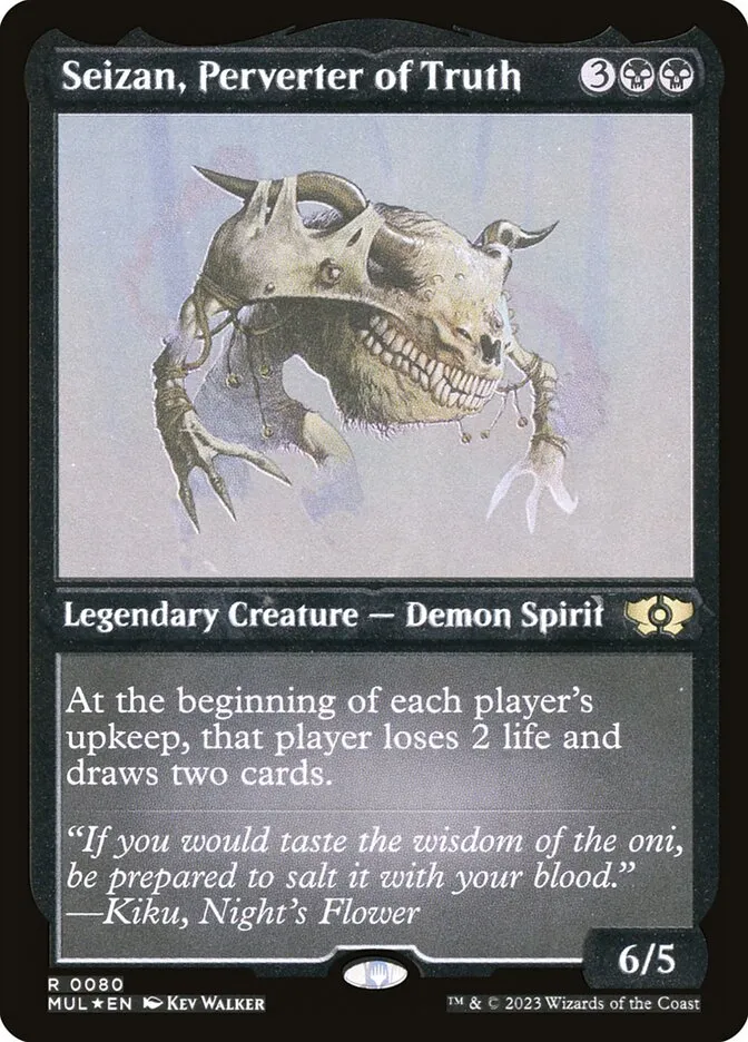 2023 Multiverse Legends Seizan, Perverter of Truth #80 rare card image