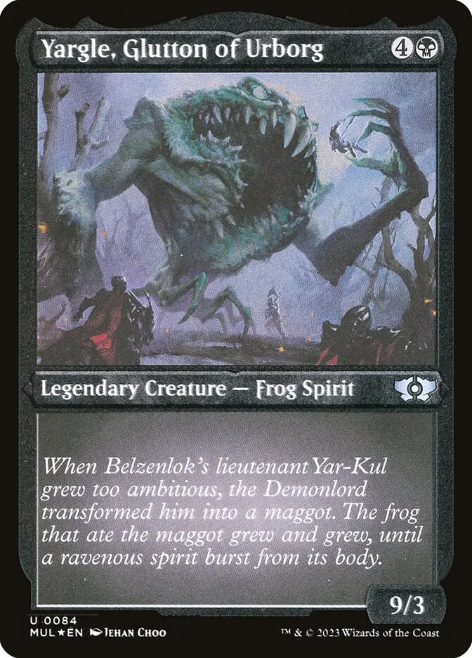 2023 Multiverse Legends Yargle, Glutton of Urborg #84 uncommon card image