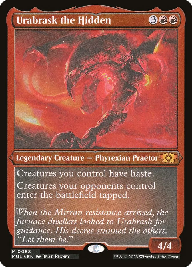 2023 Multiverse Legends Urabrask the Hidden #88 mythic card image