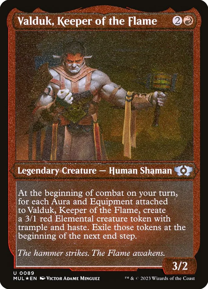 2023 Multiverse Legends Valduk, Keeper of the Flame #89 uncommon card image