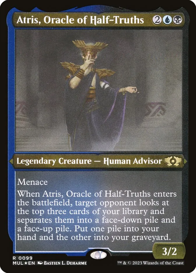 2023 Multiverse Legends Atris, Oracle of Half-Truths #99 rare card image