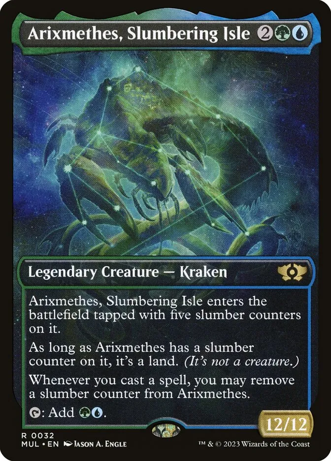 2023 Multiverse Legends Arixmethes, Slumbering Isle [Foil] rare #32 rare card image