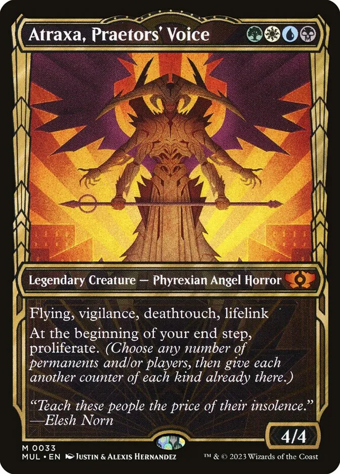 2023 Multiverse Legends Atraxa, Praetors' Voice [Foil] mythic #33 mythic card image