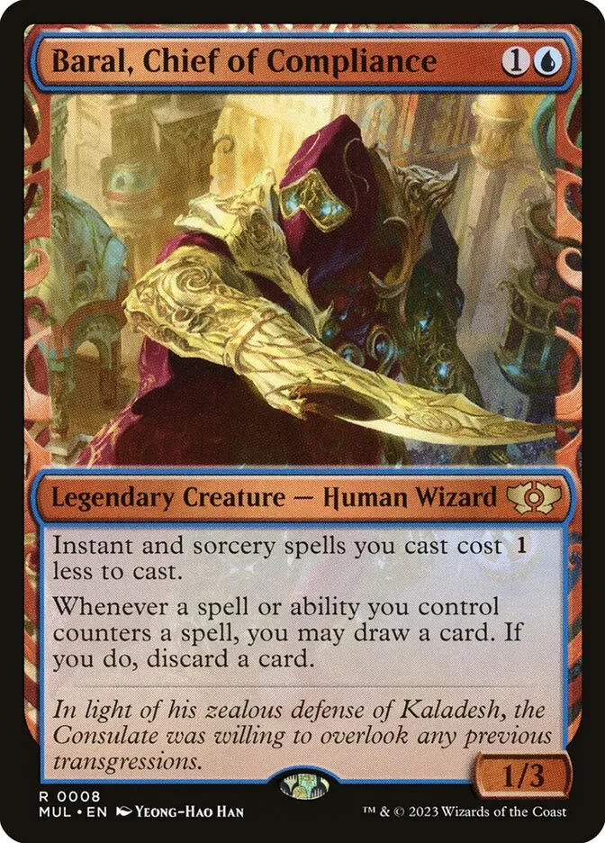 2023 Multiverse Legends Baral, Chief of Compliance [Foil] rare #8 rare card image