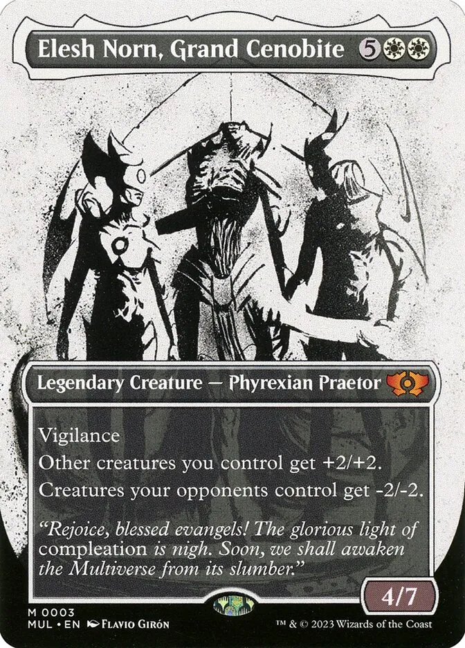 2023 Multiverse Legends Elesh Norn, Grand Cenobite [Foil] mythic #3 mythic card image