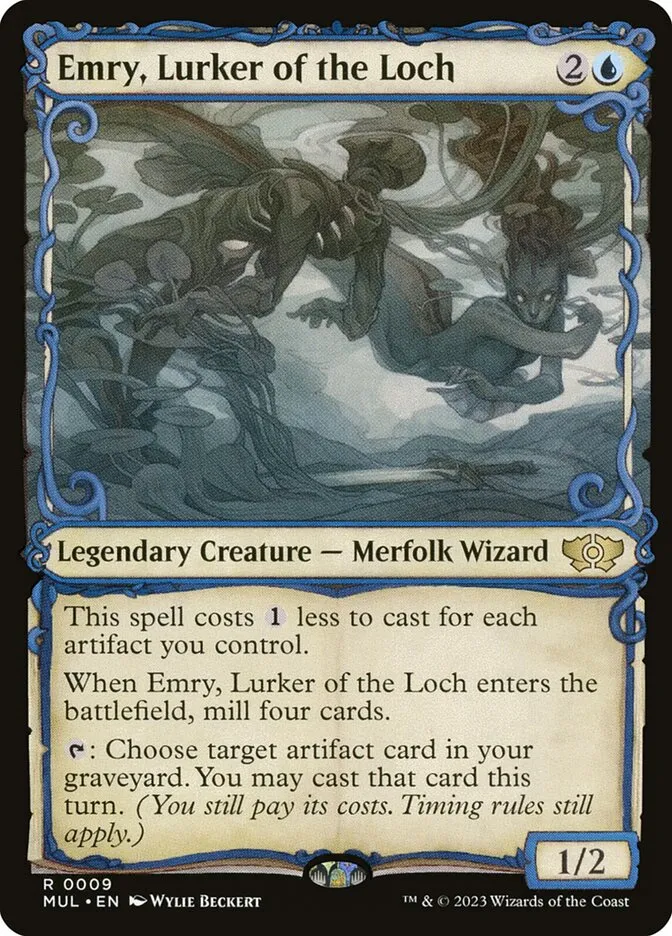 2023 Multiverse Legends Emry, Lurker of the Loch [Foil] rare #9 rare card image