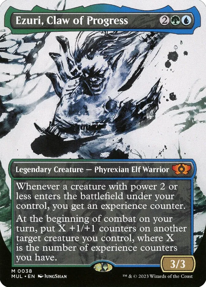2023 Multiverse Legends Ezuri, Claw of Progress [Foil] mythic #38 mythic card image