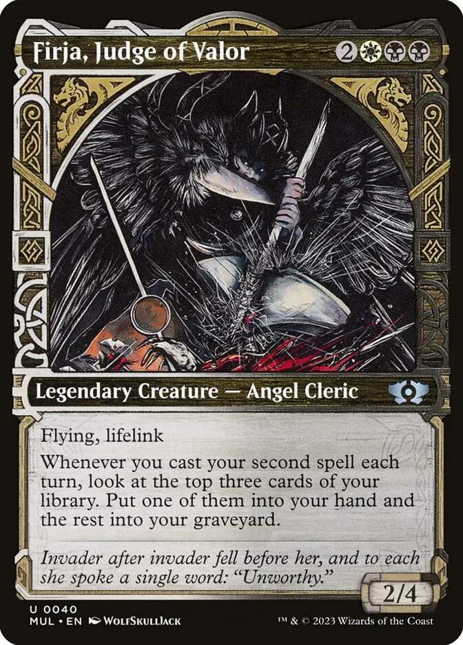 2023 Multiverse Legends Firja, Judge of Valor [Foil] uncommon #40 uncommon card image