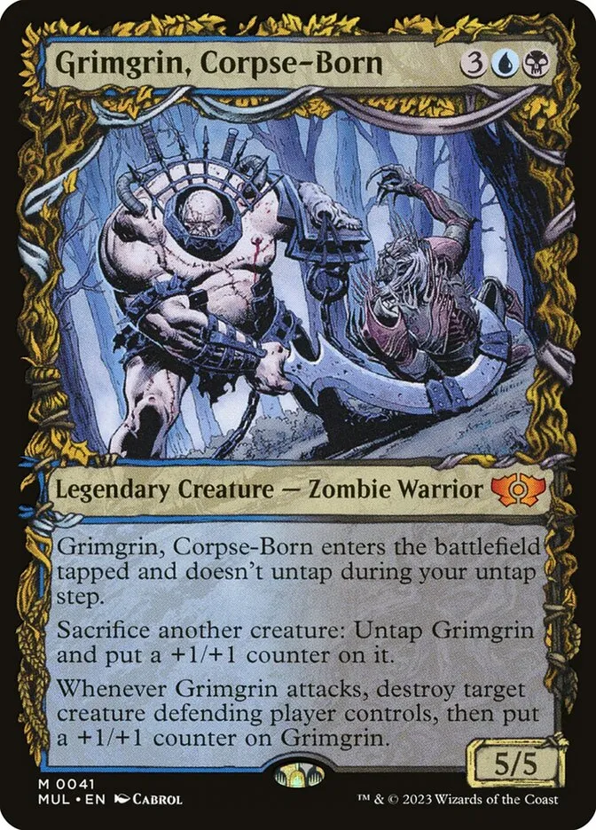 2023 Multiverse Legends Grimgrin, Corpse-Born [Foil] mythic #41 mythic card image