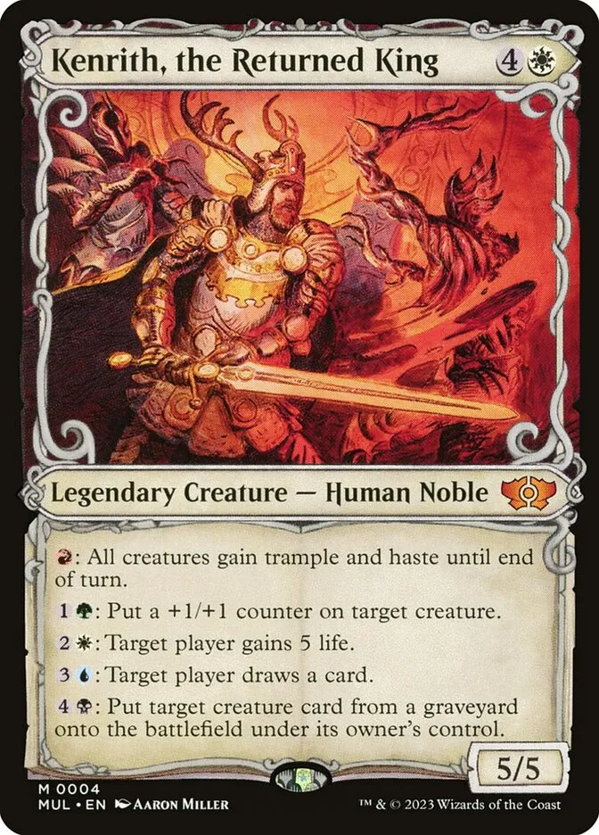 2023 Multiverse Legends Kenrith, the Returned King [Foil] mythic #4 mythic card image