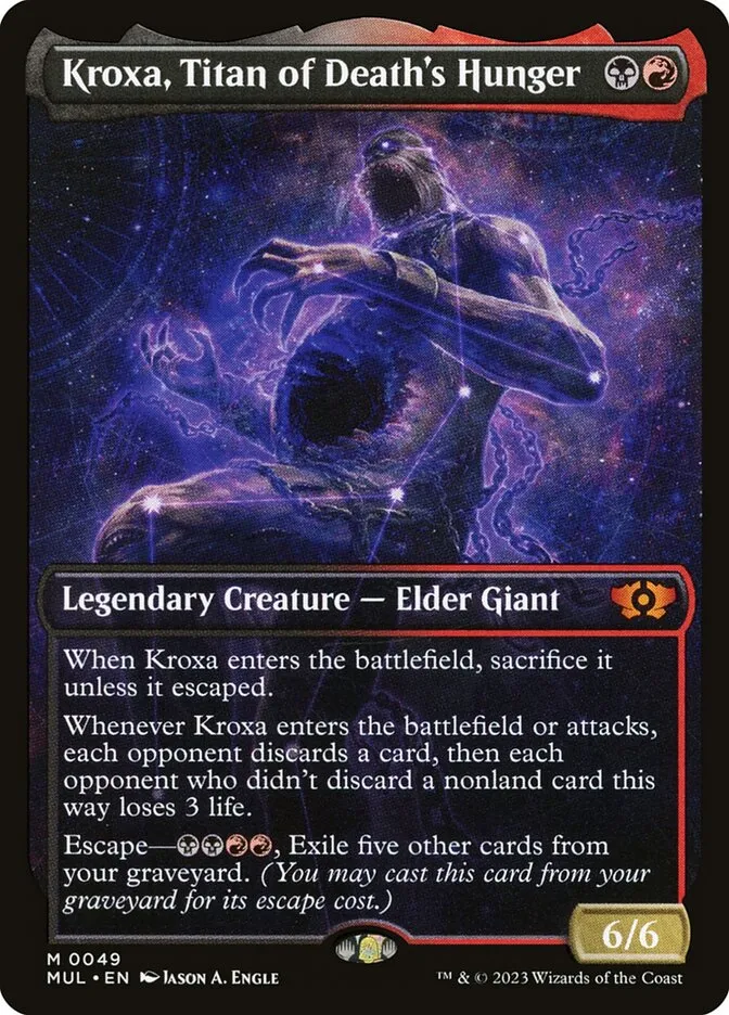 2023 Multiverse Legends Kroxa, Titan of Death's Hunger [Foil] mythic #49 mythic card image