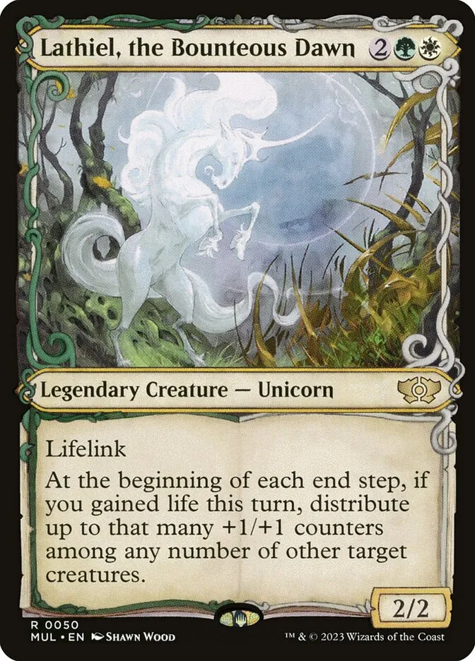 2023 Multiverse Legends Lathiel, the Bounteous Dawn [Foil] rare #50 rare card image