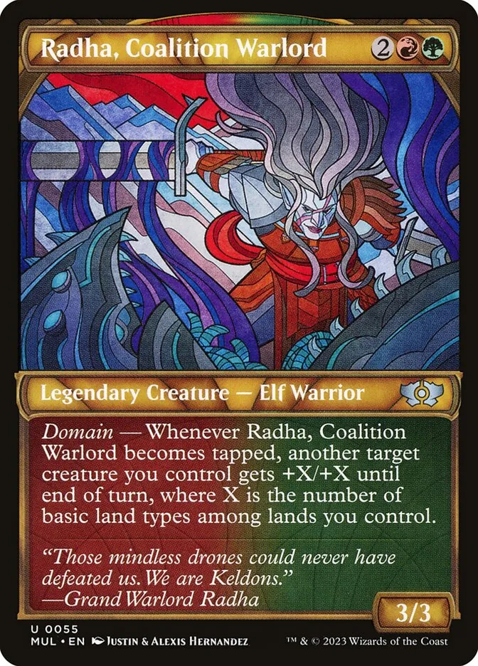 2023 Multiverse Legends Radha, Coalition Warlord [Foil] uncommon #55 uncommon card image