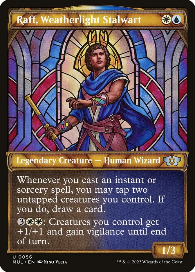 2023 Multiverse Legends Raff, Weatherlight Stalwart [Foil] uncommon #56 uncommon card image