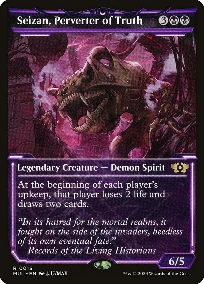 2023 Multiverse Legends Seizan, Perverter of Truth [Foil] rare #15 rare card image